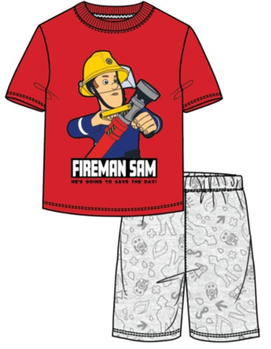 Feuerwehrmann Sam Kinderkurzpyjama 98/104 cm