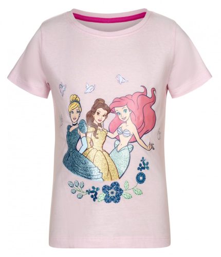 Disney Prinzessin Kind Kurzärmliges T-Shirt, Oberteil 110/116 cm