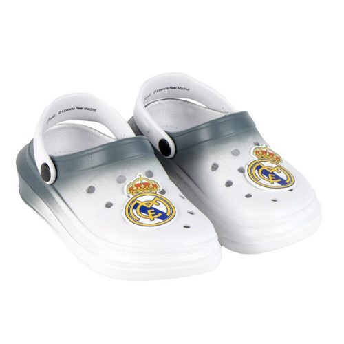 Real Madrid Coat of Arms White Kinder Pantoffel, Clog 32/33