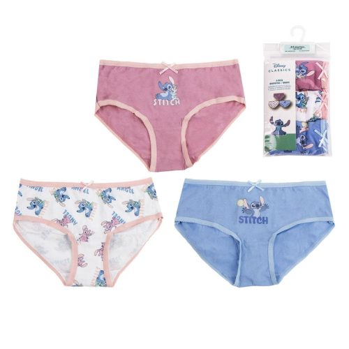 Disney Lilo und Stitch Scrump Kinderunterwäsche, Slips 3 Stück/Paket 8 - 10 Jahre / 128 - 140 cm