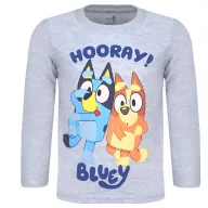   Bluey Hooray! Grey Kinder langärmeliges T-Shirt, Oberteil 3 Jahre / 98 cm