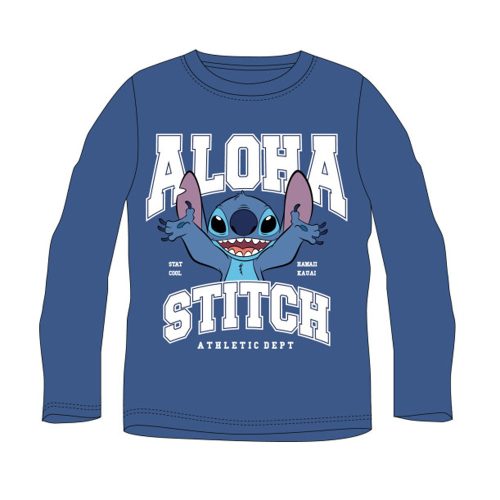 Disney Lilo und Stitch Athletic Blue Kinder langärmeliges Shirt, Oberteil 8 Jahre / 128 cm