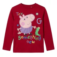   Peppa Wutz Something New Red Kinder-Langarmshirt, 6 Jahre / 116 cm
