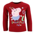 Peppa Wutz Something New Red Kinder-Langarmshirt, 6 Jahre / 116 cm