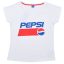 Pepsi White Damen Kurz T-Shirt, Oberteil XS