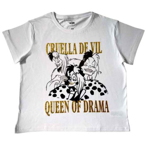 Disney 101 Dalmatiner, Cruella Damen Kurzärmliges T-Shirt, Oberteil L