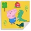 Peppa Wutz Dino Magisches Handtuch, Gesichtshandtuch, 30x30cm