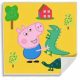 Peppa Wutz Dino Magisches Handtuch, Gesichtshandtuch, 30x30cm