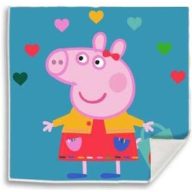 Peppa Wutz Hearts Magisches Handtuch, Gesichtstuch 30x30cm