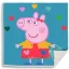 Peppa Wutz Hearts Magisches Handtuch, Gesichtstuch 30x30cm