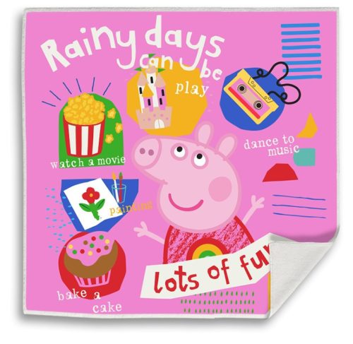 Peppa Wutz Rainy Fun Magisches Handtuch Gesichtstuch, Handtuch 30x30cm