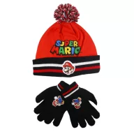 Super Mario Run Kinder Mütze + Handschuh-Set 52 cm