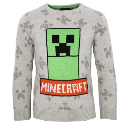 Minecraft Grey Kinder-Strickpullover 12 Jahre
