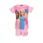 Barbie Trendy Light Pink kurze Kinderpyjamas 4 Jahre / 98 cm