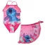 Disney Lilo und Stitch Pink Kinder Badeanzug und Sarong-Set 3 - 4 Jahre / 98 - 104 cm