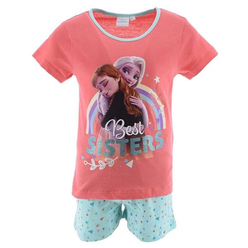 Disney Eiskönigin Best Sisters Peach Kinderkurzpyjamas 8 Jahre / 128 cm