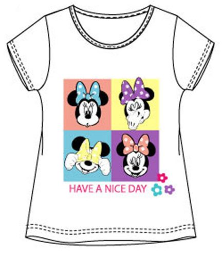 Disney Minnie Nice Day Kinder Kurzärmliges T-Shirt, Oberteil 4 Jahre