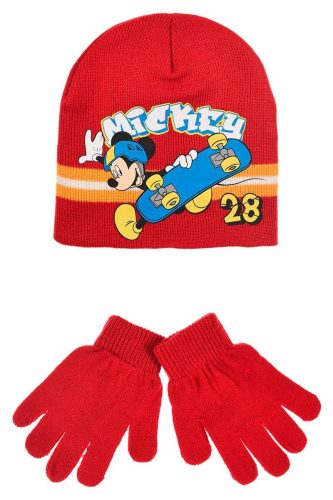 Disney Mickey Skate Kinder Mütze + Handschuhe Set 52 cm