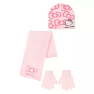 Hello Kitty Bow Pink Kinderhut + Schal + Handschuhset 54 cm