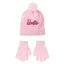 Barbie Light Pink Pailletten Kinderhut + Handschuh Set 52 cm