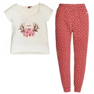 Ushuaia Tiny Flowers Hirsch Damen Pyjama M