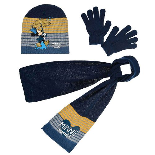 Disney Minnie Rain Kinder Mütze + Schal + Handschuhe Set 52 cm