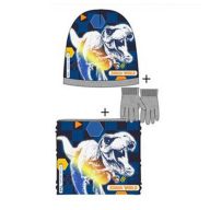   Jurassic World Attack Grey Kindermütze + Snood + Handschuh Set 52 cm