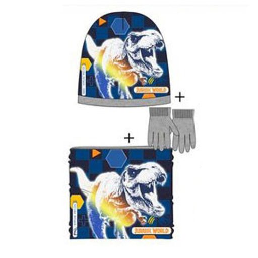 Jurassic World Attack Grey Kinder Hut + Snood + Handschuh Set 54 cm