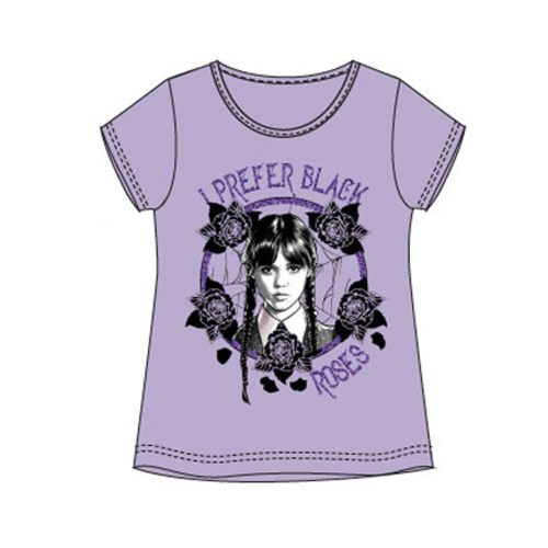 Wednesday Black Roses Kinder Kurzarmshirt, Oberteil 6 Jahre