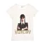Wednesday Gloomy White Kinder Kurzarmshirt, Oberteil 10 Jahre / 140 cm