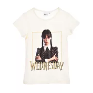   Wednesday Gloomy White Kinder Kurzarm T-Shirt, Oberteil 6 Jahre / 116 cm