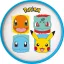 Pokémon Original Team rutschfeste Micro-Flachteller