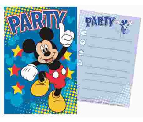 Disney Mickey Party Einladungskarte