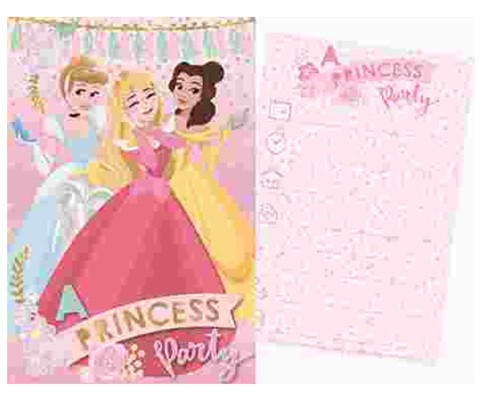 Disney Prinzessinnen Party Einladungskarte
