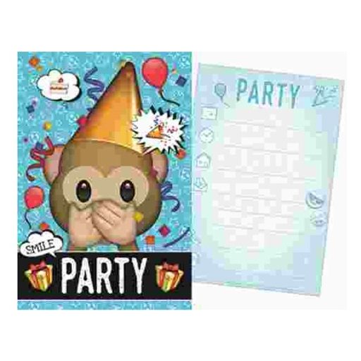Emoji  Blue Party Einladung