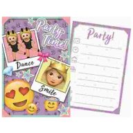 Emoji  Lila Party Einladung