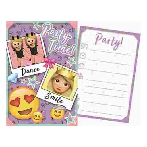 Emoji  Lila Party Einladung
