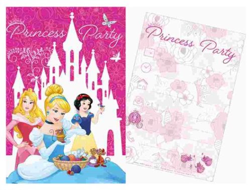 Disney Princess Party Einladungkarte