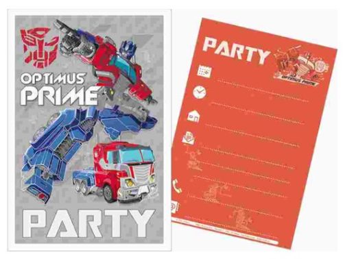 Transformers Party Einladungkarte