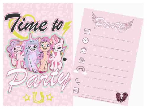 My Little Pony Party Einladungkarte