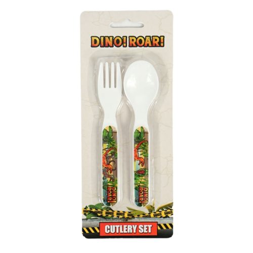 Dinosaurier Roar Kunststoff-Besteckset - 2-teilig