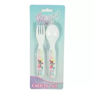 Meerjungfrau Magic Kunststoff-Besteckset - 2-teilig