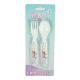 Meerjungfrau Magic Kunststoff-Besteckset - 2-teilig