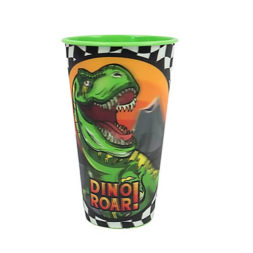Dinosaurier Roar 3D-efekt Kunststoffbecher 480 ml