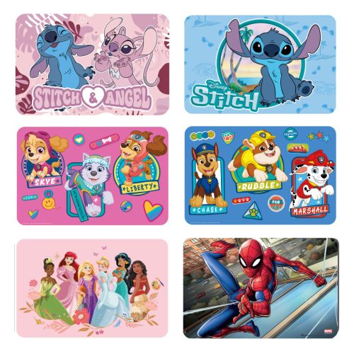 Disney Mix Lilo & Stitch, Paw Patrol, Spider-Man Tischset 43x28 cm
