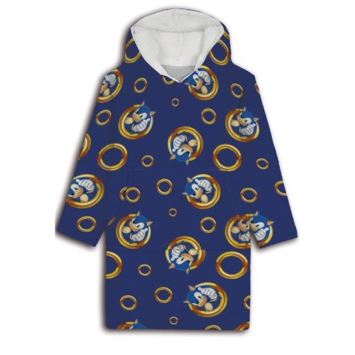 Sonic the Hedgehog Erwachsene Plüsch Polarfleece Poncho-Decke, Snuggie 