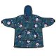Disney Mickey  Weihnachtliche tragbare Plüsch-Fleecedecke für Erwachsene, Poncho