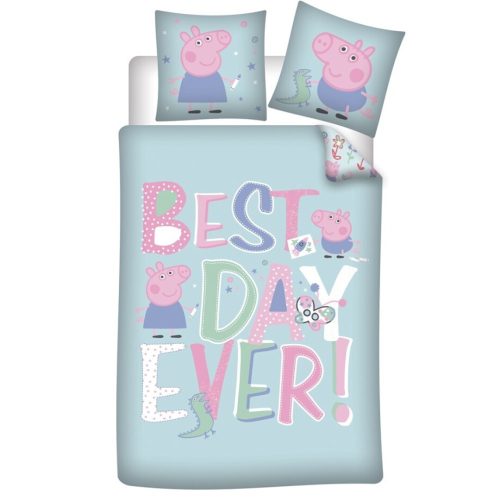 Peppa Wutz Best Day Bettbezug 140×200 cm, 63×63 cm Mikrofaser