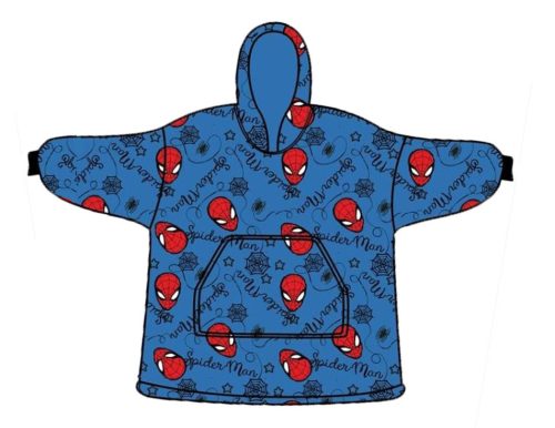 Spiderman Blue Plüsch Polarfleece Poncho-Decke, Snuggie