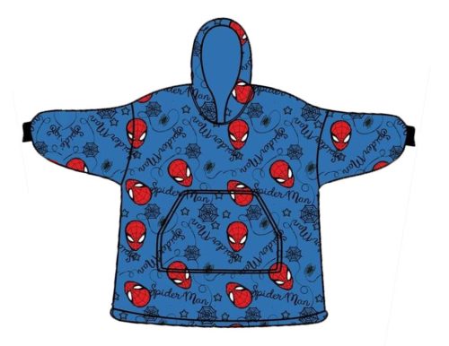 Spiderman Blue Erwachsene Plüsch Polarfleece Poncho-Decke, Snuggie